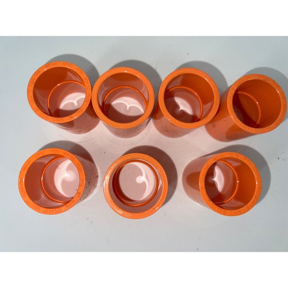 Spears 4229-010 CPVC Sprinkler Fitting 1 Inch Coupling Socket Orange Lot of 7 - Picture 2 of 3